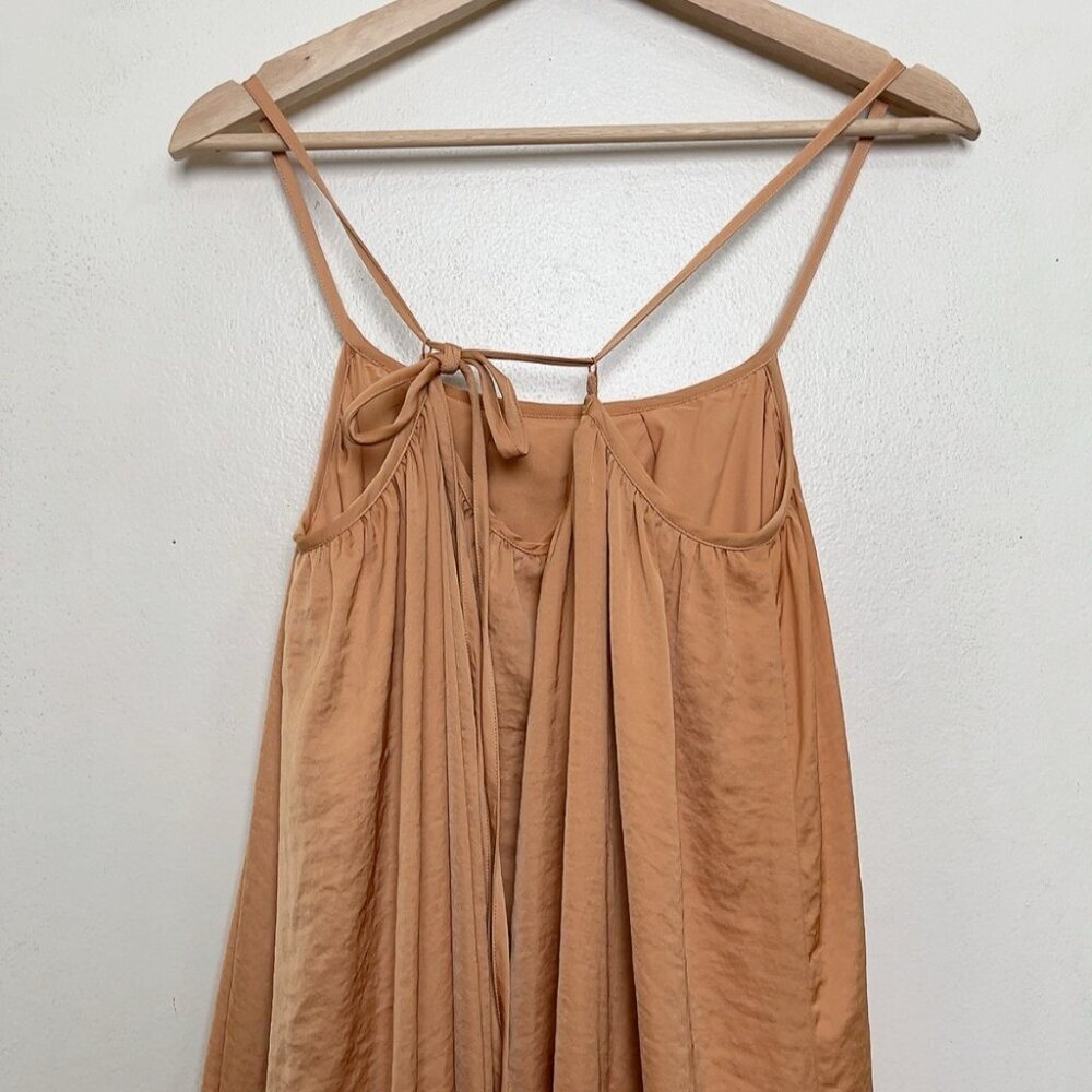 Oak + Fort Womens Medium Orange Slip Dress - Picture 10 of 12